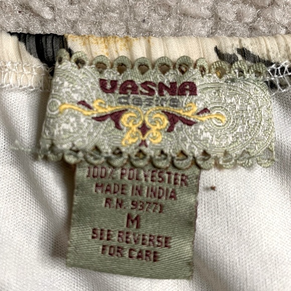 Vasna Desire Animal print Midi Chiffon Beaded Dress Women Medium Lined - Picture 7 of 7